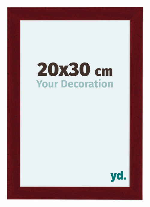 Como MDF Cornice 20x30cm Vino Rosso Spazzato Davanti Dimensione | Yourdecoration.it