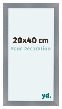 Como MDF Cornice 20x40cm Alluminio Spazzolato Davanti Dimensione | Yourdecoration.it