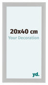 Como MDF Cornice 20x40cm Bianco Grana Di Legno Davanti Dimensione | Yourdecoration.it