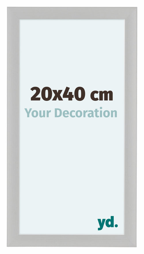 Como MDF Cornice 20x40cm Bianco Grana Di Legno Davanti Dimensione | Yourdecoration.it