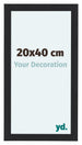 Como MDF Cornice 20x40cm Nero Grana Di Legno Davanti Dimensione | Yourdecoration.it