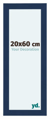 Como MDF Cornice 20x60cm Blu Scuro Spazzato Davanti Dimensione | Yourdecoration.it
