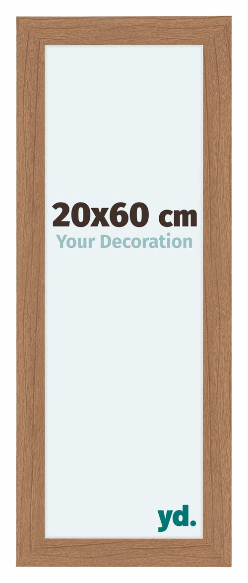 Como MDF Cornice 20x60cm Noce Chiaro Davanti Dimensione | Yourdecoration.it