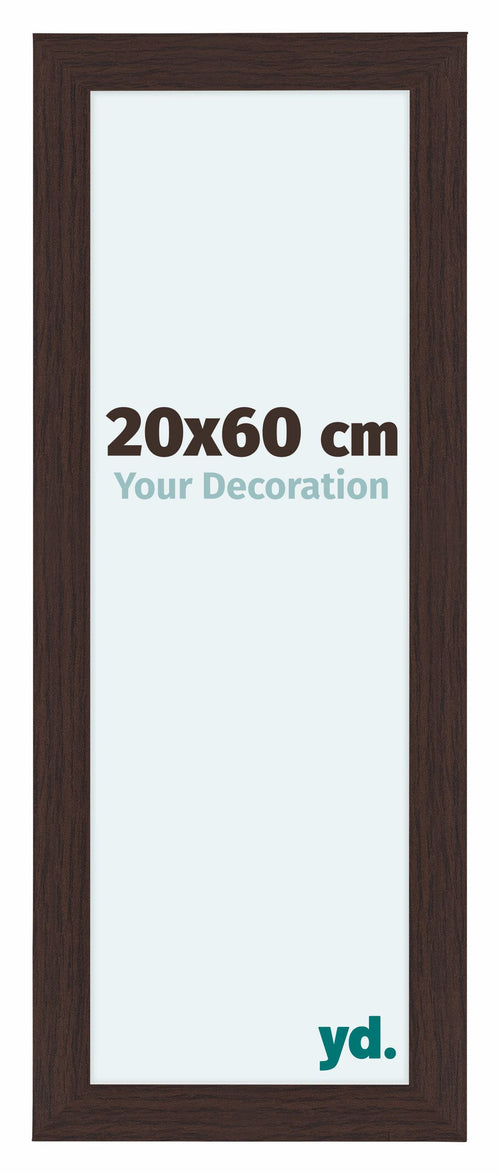 Como MDF Cornice 20x60cm Quercia Scura Davanti Dimensione | Yourdecoration.it