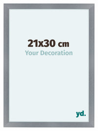 Como MDF Cornice 21x30cm Alluminio Spazzolato Davanti Dimensione | Yourdecoration.it