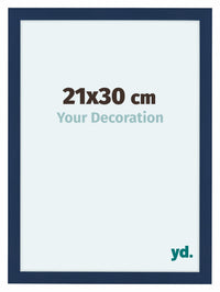 Como MDF Cornice 21x30cm Blu Scuro Spazzato Davanti Dimensione | Yourdecoration.it