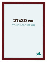 Como MDF Cornice 21x30cm Vino Rosso Spazzato Davanti Dimensione | Yourdecoration.it