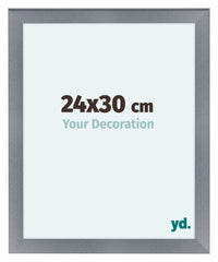 Como MDF Cornice 24x30cm Alluminio Spazzolato Davanti Dimensione | Yourdecoration.it