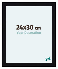Como MDF Cornice 24x30cm Nero Lucente Davanti Dimensione | Yourdecoration.it