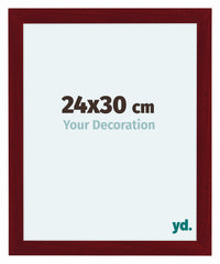 Como MDF Cornice 24x30cm Vino Rosso Spazzato Davanti Dimensione | Yourdecoration.it