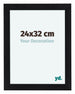 Como MDF Cornice 24x32cm Nero Opaco Davanti Dimensione | Yourdecoration.it