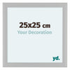 Como MDF Cornice 25x25cm Bianco Grana Di Legno Davanti Dimensione | Yourdecoration.it