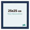 Como MDF Cornice 25x25cm Blu Scuro Spazzato Davanti Dimensione | Yourdecoration.it