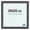 Como MDF Cornice 25x25cm Grigio Spazzato Davanti Dimensione | Yourdecoration.it