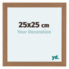 Como MDF Cornice 25x25cm Noce Chiaro Davanti Dimensione | Yourdecoration.it