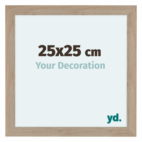 Como MDF Cornice 25x25cm Quercia Chiaro Davanti Dimensione | Yourdecoration.it