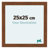 Como MDF Cornice 25x25cm Quercia Rustico Davanti Dimensione | Yourdecoration.it