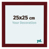 Como MDF Cornice 25x25cm Vino Rosso Spazzato Davanti Dimensione | Yourdecoration.it