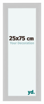 Como MDF Cornice 25x75cm Bianco Lucente Davanti Dimensione | Yourdecoration.it