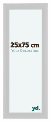 Como MDF Cornice 25x75cm Bianco Opaco Davanti Dimensione | Yourdecoration.it