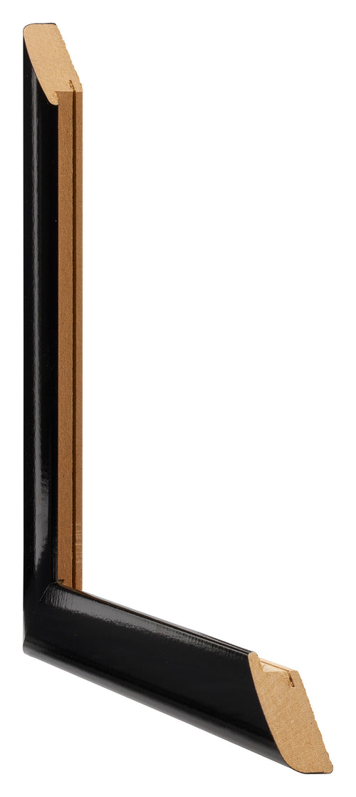 Como MDF Cornice 25x75cm Nero Lucente Intersezione | Yourdecoration.it