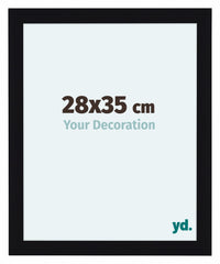Como MDF Cornice 28x35cm Nero Lucente Davanti Dimensione | Yourdecoration.it