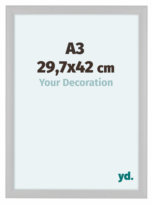 Como MDF Cornice 29 7x42cm A3 Bianco Opaco Davanti Dimensione | Yourdecoration.it