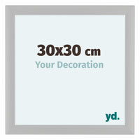 Como MDF Cornice 30x30cm Bianco Grana Di Legno Davanti Dimensione | Yourdecoration.it