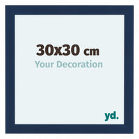 Como MDF Cornice 30x30cm Blu Scuro Spazzato Davanti Dimensione | Yourdecoration.it