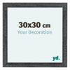 Como MDF Cornice 30x30cm Grigio Spazzato Davanti Dimensione | Yourdecoration.it