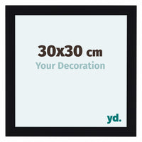 Como MDF Cornice 30x30cm Nero Lucente Davanti Dimensione | Yourdecoration.it