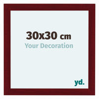 Como MDF Cornice 30x30cm Vino Rosso Spazzato Davanti Dimensione | Yourdecoration.it