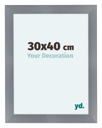 Como MDF Cornice 30x40cm Alluminio Spazzolato Davanti Dimensione | Yourdecoration.it
