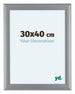 Como MDF Cornice 30x40cm Argento Opaco Davanti Dimensione | Yourdecoration.it