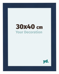 Como MDF Cornice 30x40cm Blu Scuro Spazzato Davanti Dimensione | Yourdecoration.it