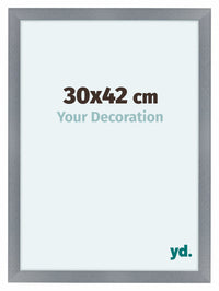 Como MDF Cornice 30x42cm Alluminio Spazzolato Davanti Dimensione | Yourdecoration.it