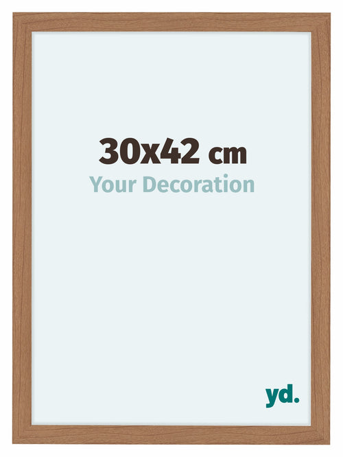 Como MDF Cornice 30x42cm Noce Chiaro Davanti Dimensione | Yourdecoration.it