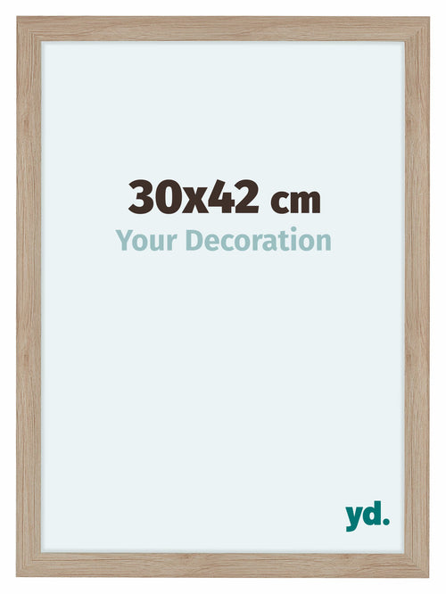 Como MDF Cornice 30x42cm Quercia Chiaro Davanti Dimensione | Yourdecoration.it