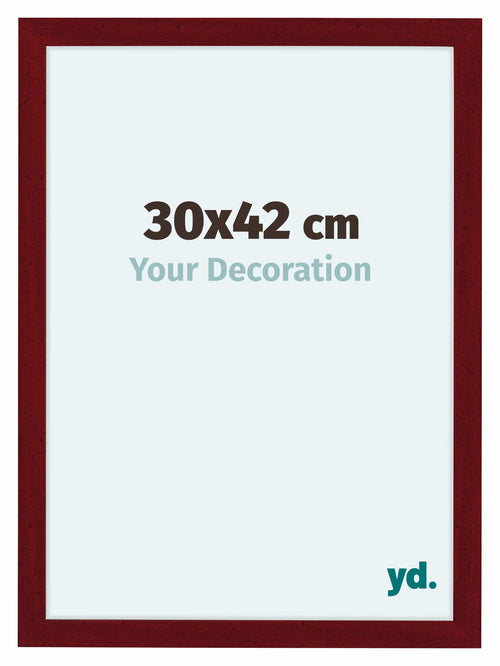 Como MDF Cornice 30x42cm Vino Rosso Spazzato Davanti Dimensione | Yourdecoration.it