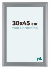 Como MDF Cornice 30x45cm Argento Opaco Davanti Dimensione | Yourdecoration.it