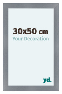 Como MDF Cornice 30x50cm Alluminio Spazzolato Davanti Dimensione | Yourdecoration.it