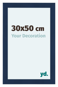 Como MDF Cornice 30x50cm Blu Scuro Spazzato Davanti Dimensione | Yourdecoration.it