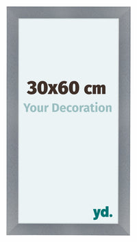 Como MDF Cornice 30x60cm Alluminio Spazzolato Davanti Dimensione | Yourdecoration.it