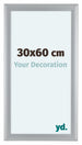 Como MDF Cornice 30x60cm Argento Opaco Davanti Dimensione | Yourdecoration.it