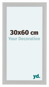 Como MDF Cornice 30x60cm Bianco Grana Di Legno Davanti Dimensione | Yourdecoration.it