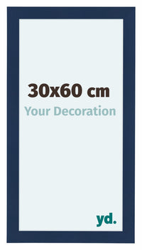 Como MDF Cornice 30x60cm Blu Scuro Spazzato Davanti Dimensione | Yourdecoration.it