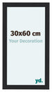 Como MDF Cornice 30x60cm Nero Grana Di Legno Davanti Dimensione | Yourdecoration.it