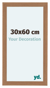 Como MDF Cornice 30x60cm Noce Chiaro Davanti Dimensione | Yourdecoration.it