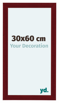 Como MDF Cornice 30x60cm Vino Rosso Spazzato Davanti Dimensione | Yourdecoration.it