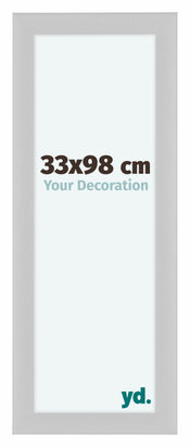Como MDF Cornice 33x98cm Bianco Lucente Davanti Dimensione | Yourdecoration.it
